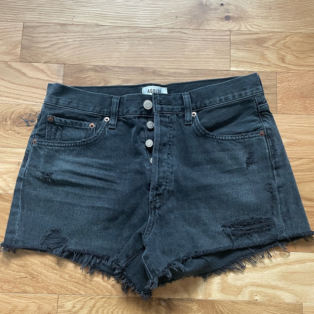Black Parker agolde shorts